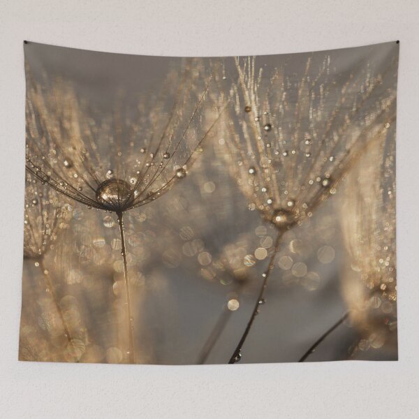 Item preview, Golden Dandelion Dew Drop Macro Art designed and sold by Elżbieta  Kaps.