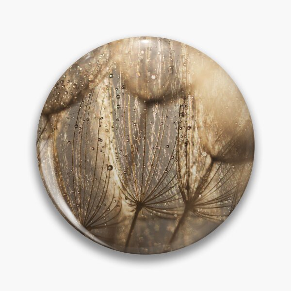 Item preview, Golden Dandelion Seeds Macro Pattern Art designed and sold by Elżbieta  Kaps.