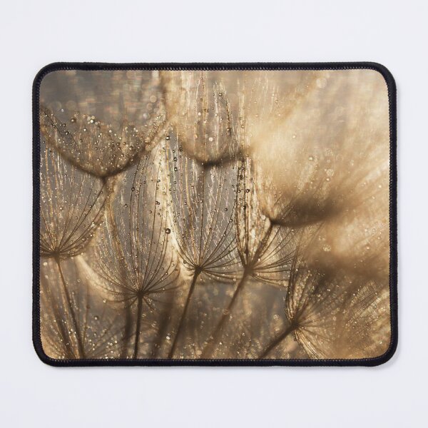 Item preview, Golden Dandelion Seeds Macro Pattern Art designed and sold by Elżbieta Kaps.