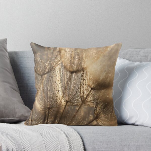 Item preview, Golden Dandelion Seeds Macro Pattern Art designed and sold by Elżbieta  Kaps.