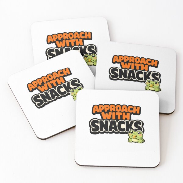 Item preview,  Approach With Snacks Cute Frog Funny Quote Sticker designed and sold by Moss & Mellow.