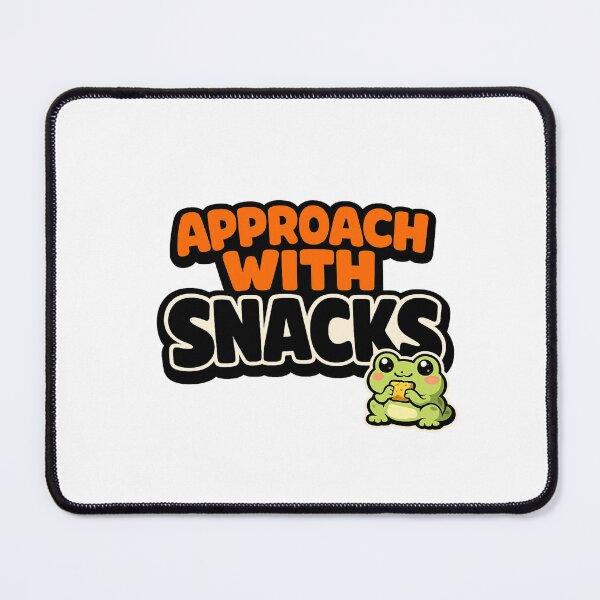 Item preview, Approach With Snacks Cute Frog Funny Quote Sticker designed and sold by Moss & Mellow.