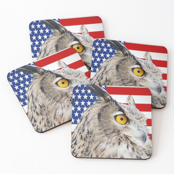 Item preview, Freedom Watcher — Patriotic Owl Profile designed and sold by Jomsunshine.