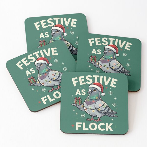Item preview, Festive as Flock Christmas Pigeon designed and sold by azule1.