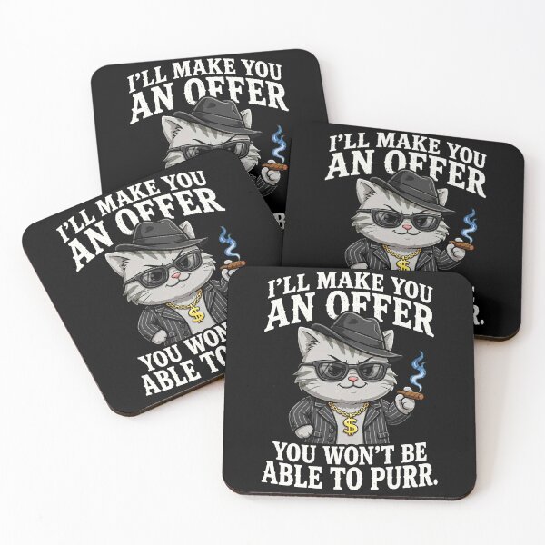 Item preview, Funny Mafia Cat Shirt – I'll Make You an Offer You Won't Be Able to Purr – Gangster Cat Gift for Cat Lovers designed and sold by Kittcatking.