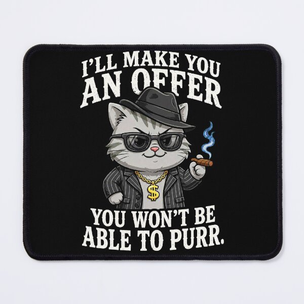 Item preview, Funny Mafia Cat Shirt – I'll Make You an Offer You Won't Be Able to Purr – Gangster Cat Gift for Cat Lovers designed and sold by Kittcatking.