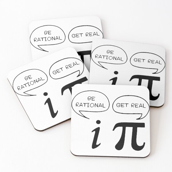 Item preview, Pi vs Imaginary Number | Funny Math Joke | Rational vs Real Typography Design designed and sold by DuskyMonk.