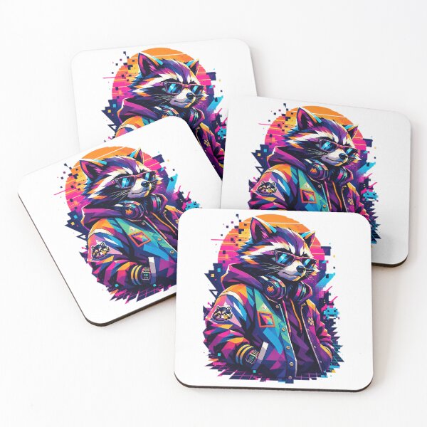 Item preview, Neon Rebel Raccoon  designed and sold by lokabrand.