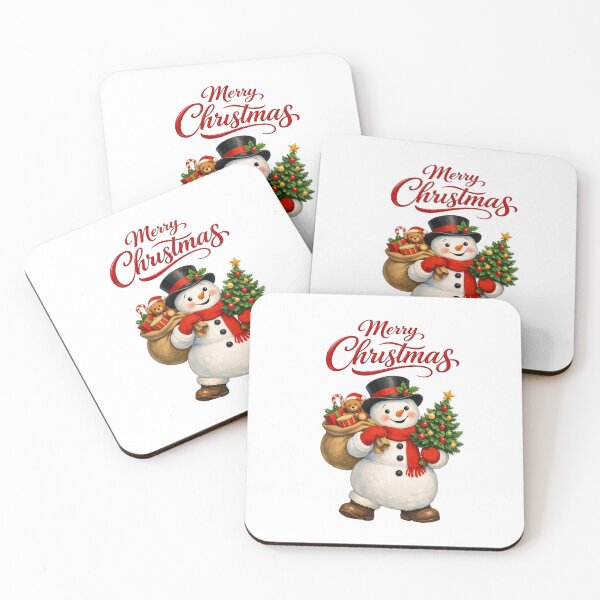 Item preview, Vintage Merry Christmas Snowman Holiday Magic designed and sold by DeliaDesignsCo.