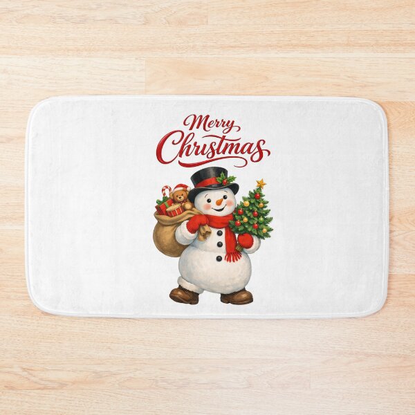 Item preview, Vintage Merry Christmas Snowman Holiday Magic designed and sold by DeliaDesignsCo.