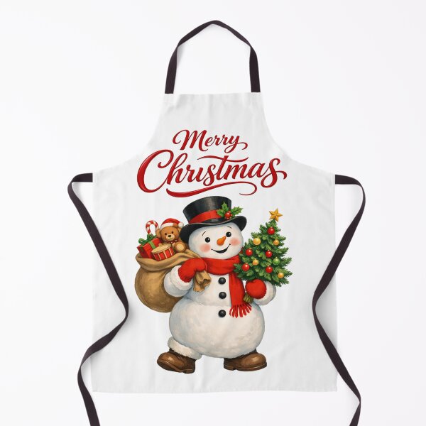 Item preview, Vintage Merry Christmas Snowman Holiday Magic designed and sold by DeliaDesignsCo.