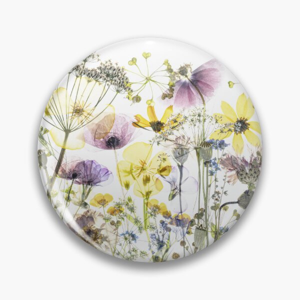 Item preview, Pressed Flower Meadow Botanical Art Glowing Floral Nature Design designed and sold by Elżbieta  Kaps.