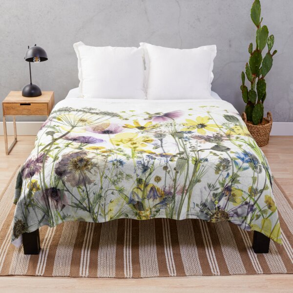 Item preview, Pressed Flower Meadow Botanical Art Glowing Floral Nature Design designed and sold by Elżbieta  Kaps.