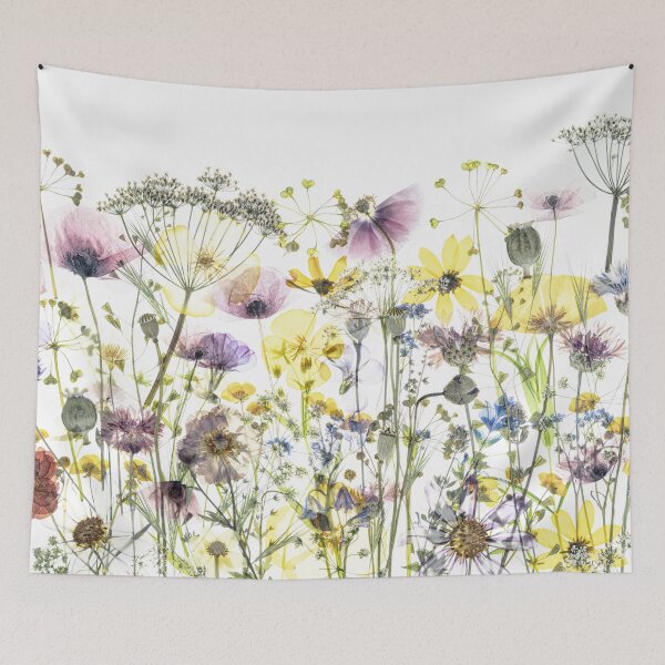 Item preview, Pressed Flower Meadow Botanical Art Glowing Floral Nature Design designed and sold by Elżbieta  Kaps.