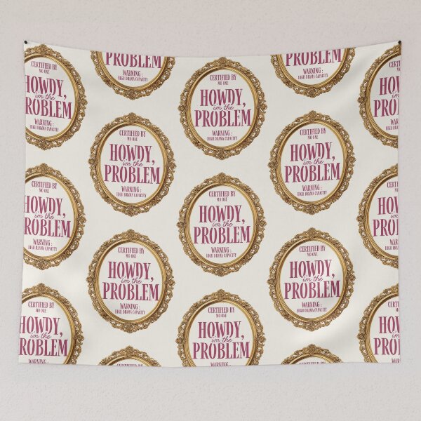 Item preview, Howdy Im The Problem Vintage Gold Mirror Typography designed and sold by Artemis & Woven Collective.