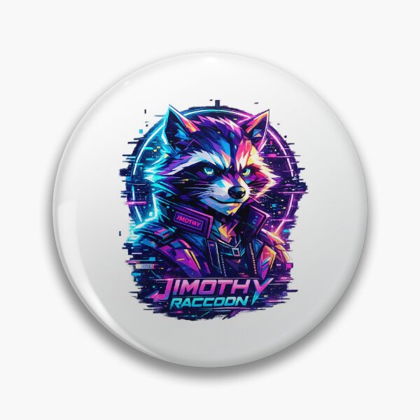 Item preview, Neon Rebel Jimothy The Cyberpunk Raccoon designed and sold by lokabrand.
