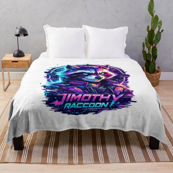 Item preview, Neon Rebel Jimothy The Cyberpunk Raccoon designed and sold by lokabrand.