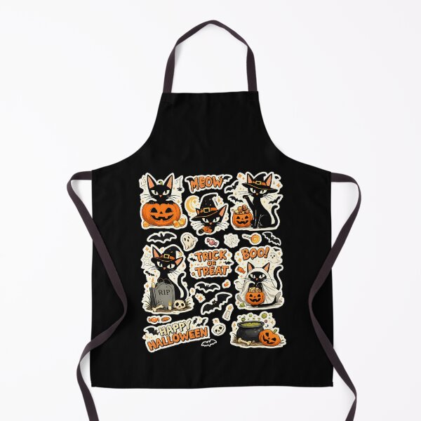 Item preview, Halloween Black Cat Sticker Pack – Spooky Witch Cat Trick or Treat Boo Gift designed and sold by Artycom.