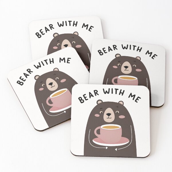 Item preview, Minimalist Caffeine Lover Cozy Modern Animal -Coffee Bear- designed and sold by Noorkin.