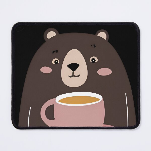 Item preview, Minimalist Caffeine Lover Cozy Modern Animal -Coffee Bear- designed and sold by Noorkin.