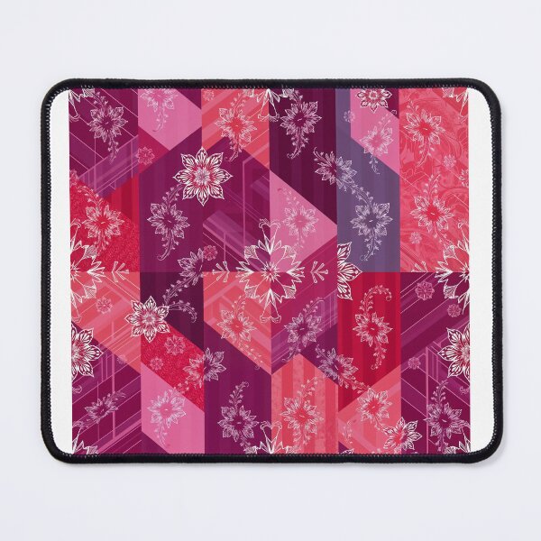Item preview, Pink and red block floral design designed and sold by Chi261.