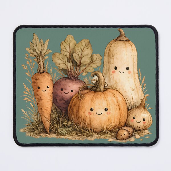 Item preview, Cute Autumn Harvest Veggies | Kawaii Pumpkin, Beet, Carrot & Butternut Squash Design designed and sold by KAM-KAM-STORE.