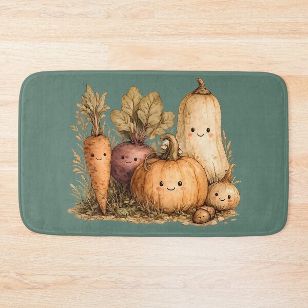 Item preview, Cute Autumn Harvest Veggies | Kawaii Pumpkin, Beet, Carrot & Butternut Squash Design designed and sold by KAM-KAM-STORE.