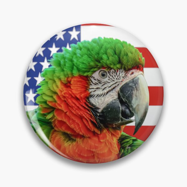Item preview, USA Paradise Parrot — Macaw with American Flag designed and sold by Jomsunshine.