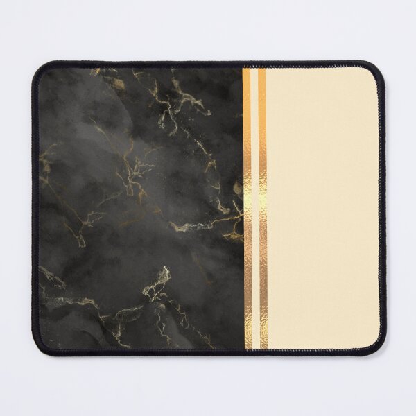 Item preview, Luxury black marble gold foil stripes cream split designed and sold by Verantia.