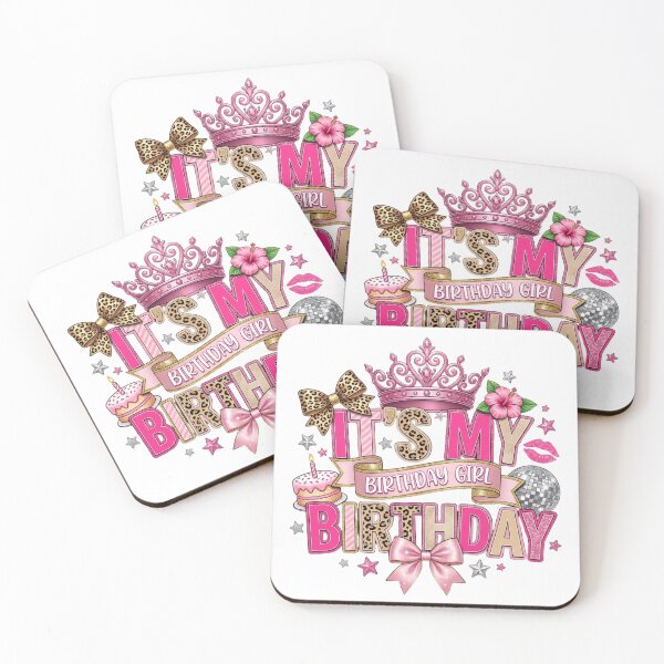 Item preview, It Is My Birthday Girl Pink Tiara Leopard Bow Glitter Party Graphic designed and sold by raedattia.