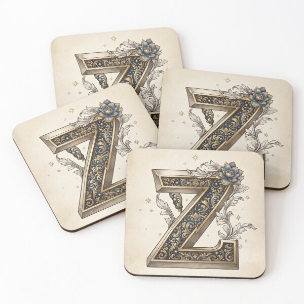 Item preview, Letter Z - Vintage Celestial Botanical Alphabet Poster designed and sold by TheMinimalFrame.