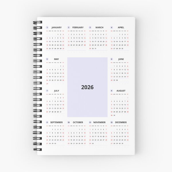 Item preview, English 2026 Vertical 4x4 Grid Yearly Calendar Template Minimalist Corporate Annual Wall Planner designed and sold by IuriiVlasenko.