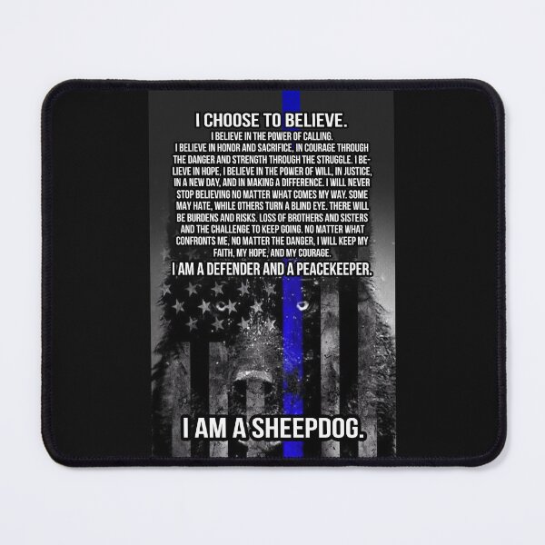 Item preview, I Am A Sheepdog Thin Blue Line Police Defender Peacekeeper Poster designed and sold by CanvasFuse.