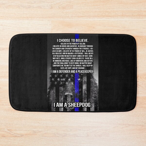 Item preview, I Am A Sheepdog Thin Blue Line Police Defender Peacekeeper Poster designed and sold by CanvasFuse.