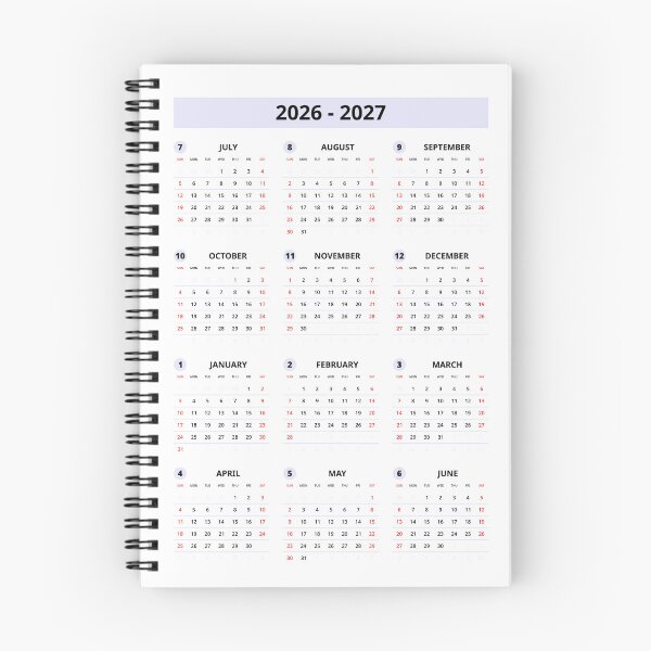 Item preview, English 2026-2027 Vertical 3x4 Grid Yearly Calendar Template Minimalist Corporate Annual Wall Planner designed and sold by IuriiVlasenko.