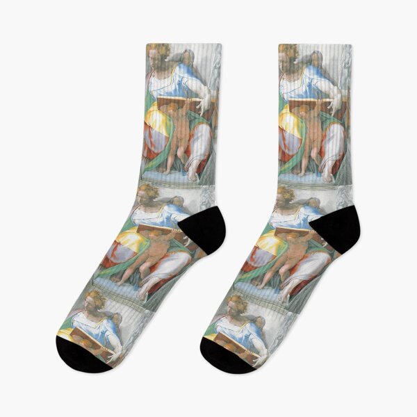 Artikelvorschau, Der Prophet Daniel von Michelangelo, Decke der Sixtinischen Kapelle, Renaissance-Kunst entworfen und verkauft von ArtUnova.