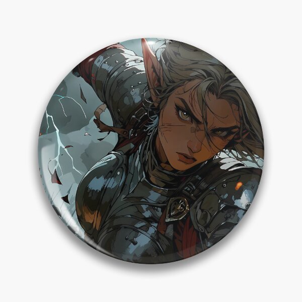 Item preview, Elven Knight Charging Into Battle Dark Fantasy Artwork designed and sold by BorgSpareParts.