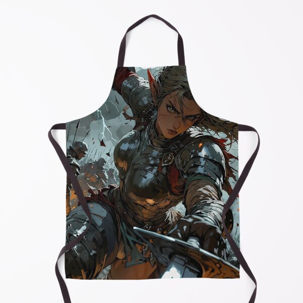 Item preview, Elven Knight Charging Into Battle Dark Fantasy Artwork designed and sold by BorgSpareParts.