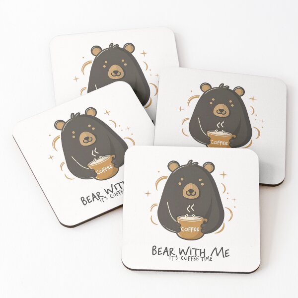 Item preview, Minimalist Caffeine Lover Cozy Modern Animal -Coffee Bear- designed and sold by Noorkin.