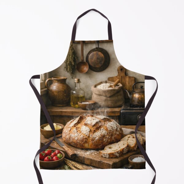 Item preview, Freshly baked steaming bread in a rustic country kitchen designed and sold by Fotografin1981.