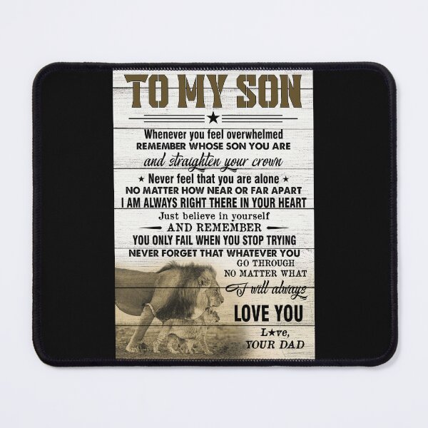 Item preview, To My Son Whenever You Feel Overwhelmed Lion Love Dad Poster designed and sold by MagicatcoArt.