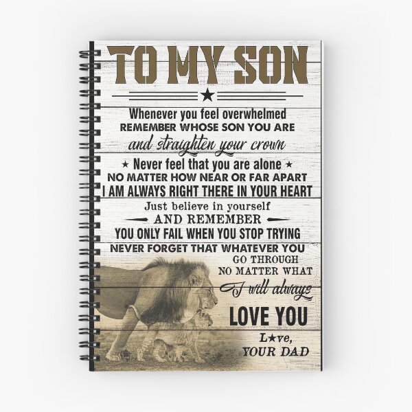 Item preview, To My Son Whenever You Feel Overwhelmed Lion Love Dad Poster designed and sold by MagicatcoArt.