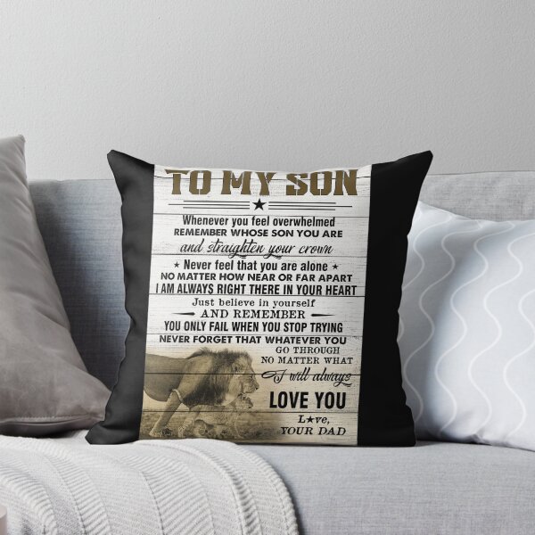 Item preview, To My Son Whenever You Feel Overwhelmed Lion Love Dad Poster designed and sold by MagicatcoArt.