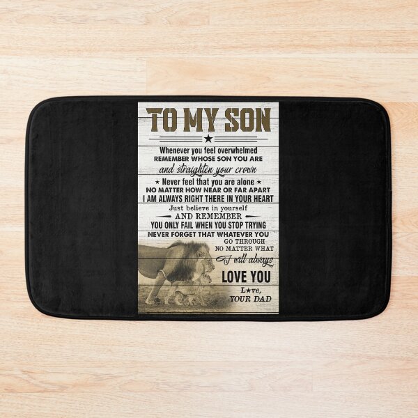 Item preview, To My Son Whenever You Feel Overwhelmed Lion Love Dad Poster designed and sold by MagicatcoArt.
