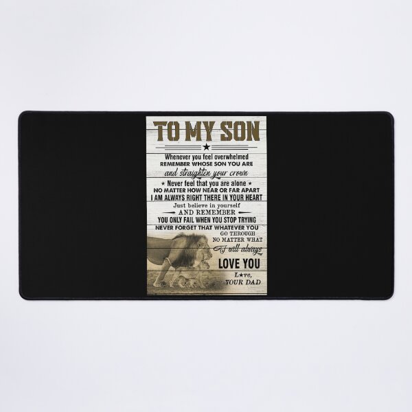 Item preview, To My Son Whenever You Feel Overwhelmed Lion Love Dad Poster designed and sold by MagicatcoArt.