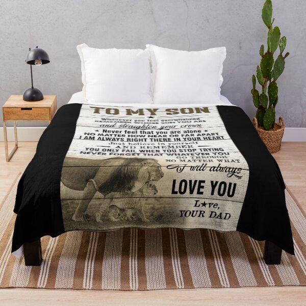 Item preview, To My Son Whenever You Feel Overwhelmed Lion Love Dad Poster designed and sold by MagicatcoArt.
