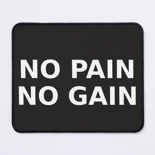 Item preview, No Pain No Gain Motivational Gym Quote – Fitness Workout Typography designed and sold by irfanshikh.