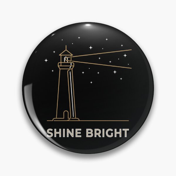 Item preview, Shine Bright Minimalist Lighthouse Line Art Night Sky Starry Beacon designed and sold by TeNovaStudio.