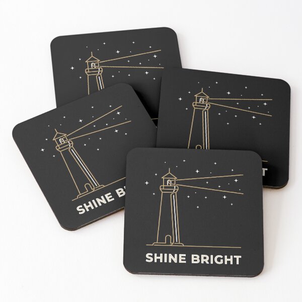 Item preview, Shine Bright Minimalist Lighthouse Line Art Night Sky Starry Beacon designed and sold by TeNovaStudio ⭐⭐⭐⭐⭐.