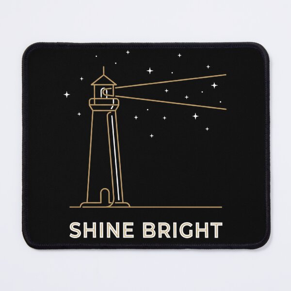 Item preview, Shine Bright Minimalist Lighthouse Line Art Night Sky Starry Beacon designed and sold by TeNovaStudio.